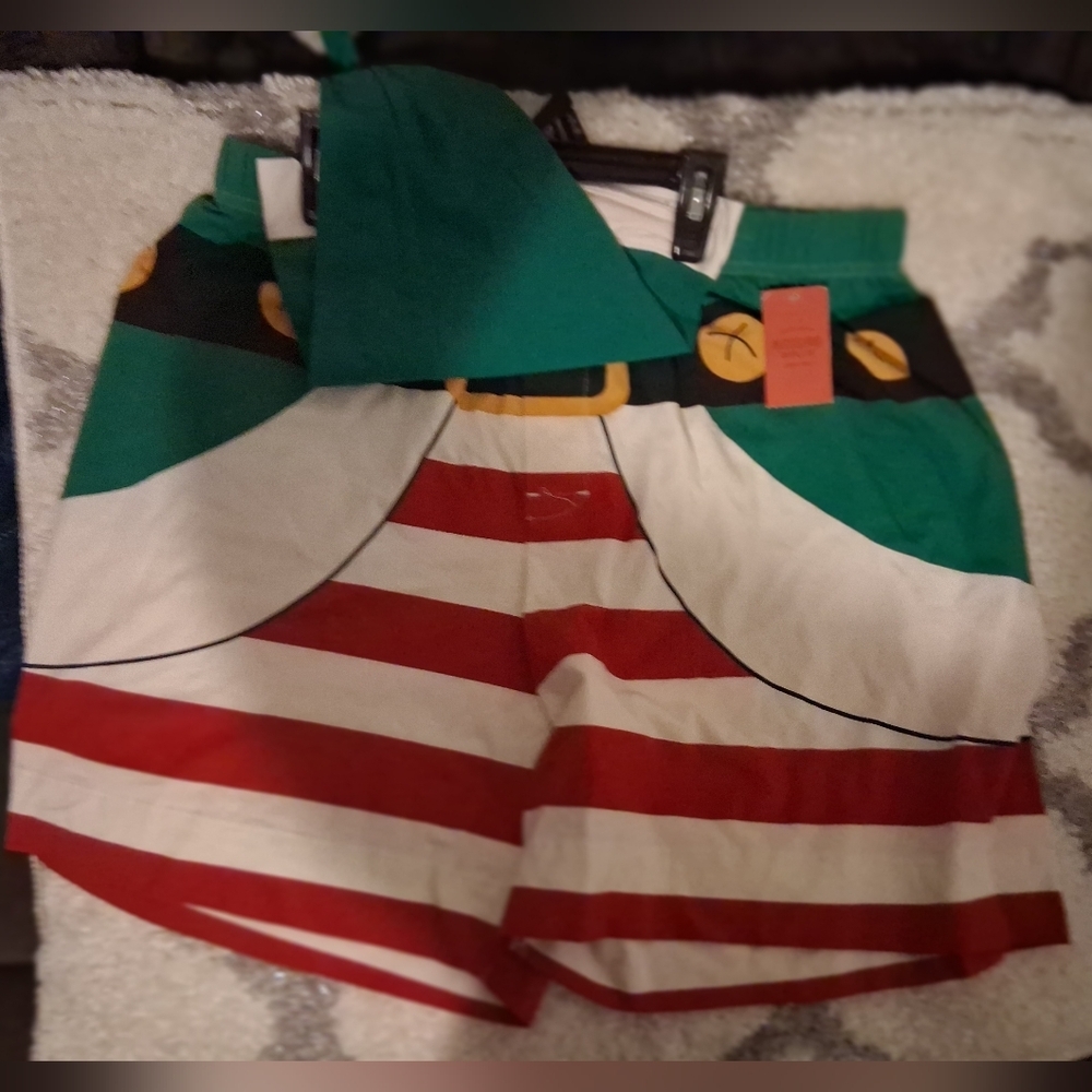 Festive Elf Costume Short Set